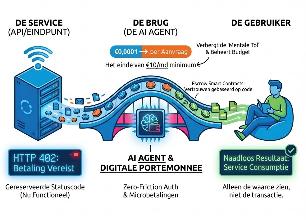 Als je AI straks voor je betaalt: crypto, micropayments en de toekomst van het web