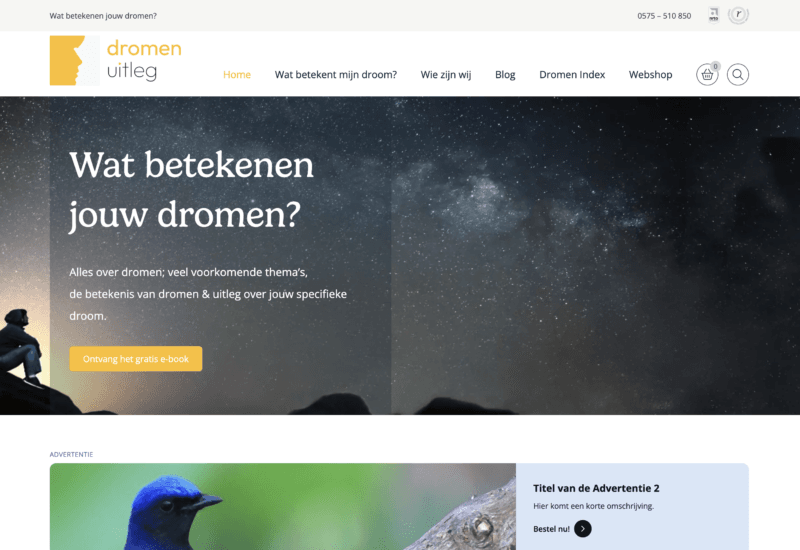 Snelle website met tien jaar dromenkennis voor Dromenuitleg.nl