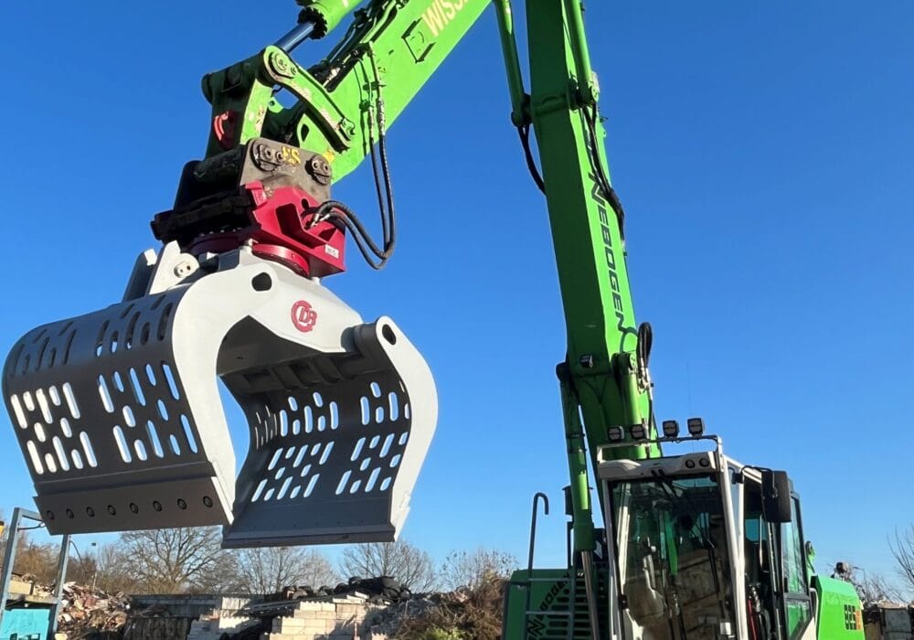 Kraan met sorteergrijper van Wissels Groep